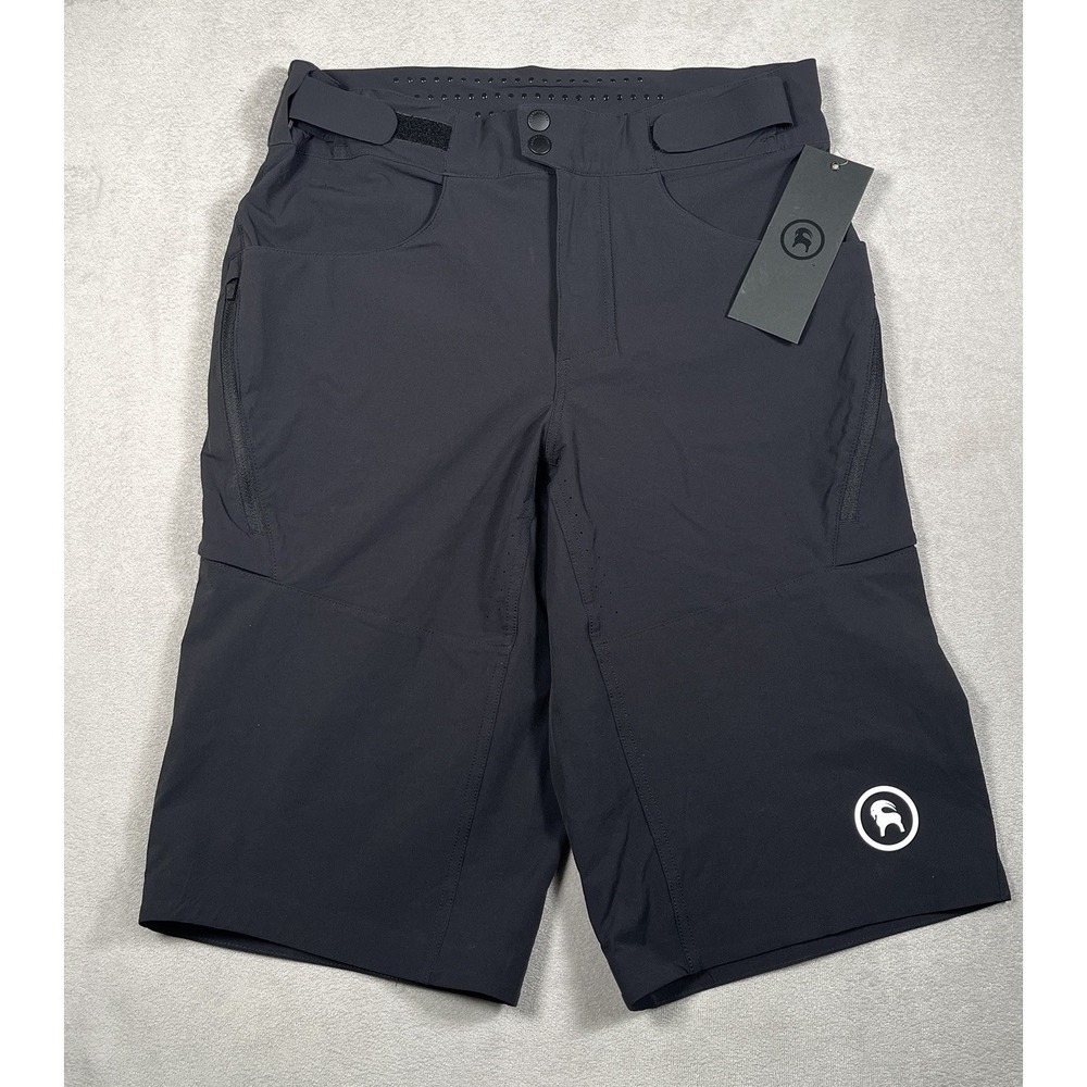 NWT-Backcountry Empire Bike Short Men Size Small Black 13" Inseam Zipped Pockets